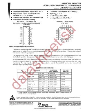 SN74HC374PWRG4 datasheet  